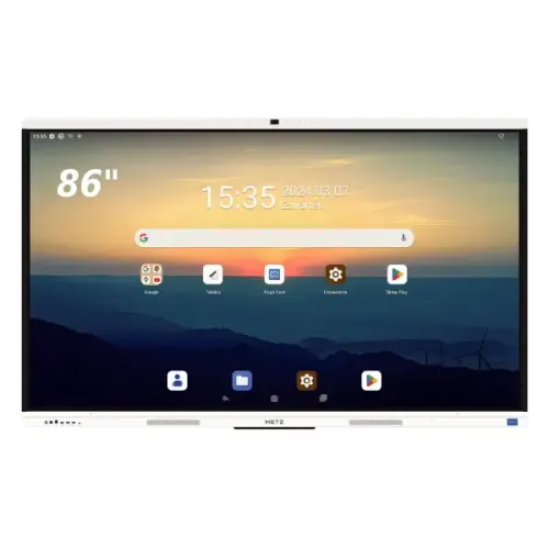 METZ 86SG1 86-Inch S Series 4K UHD Interactive Flat Panel Display with AI Camera